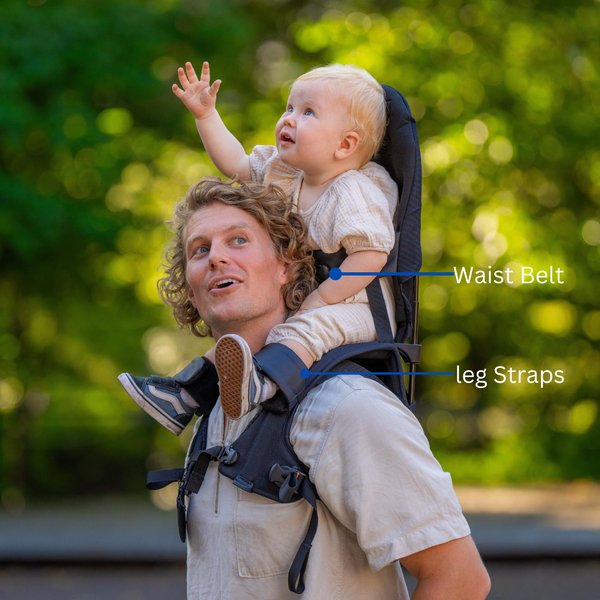 MiniMeis G5 Lightweight Child Shoulder Carrier - Premium Black - Neo Essentials Store