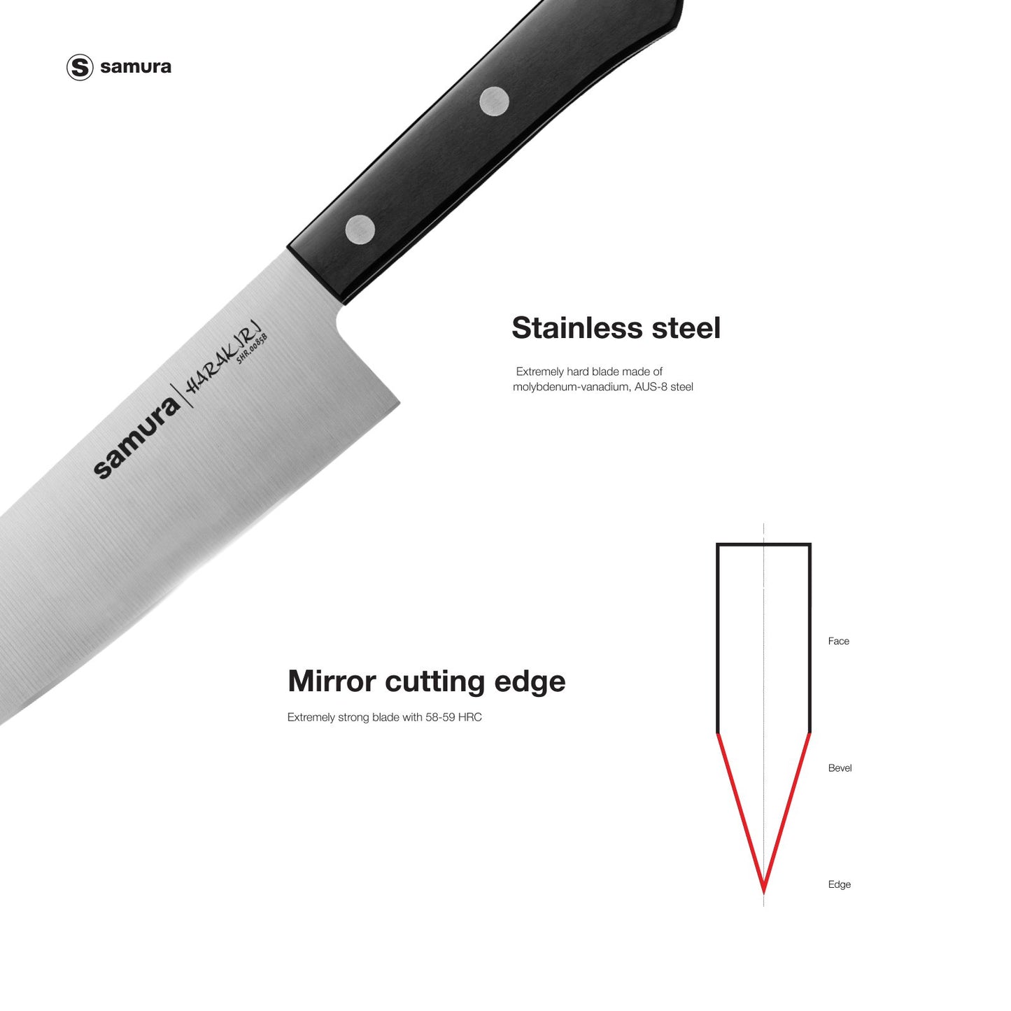 Samura Samura HARAKIRI Chef's knife 8.2''/208 mm, Black - Neo Essentials Store