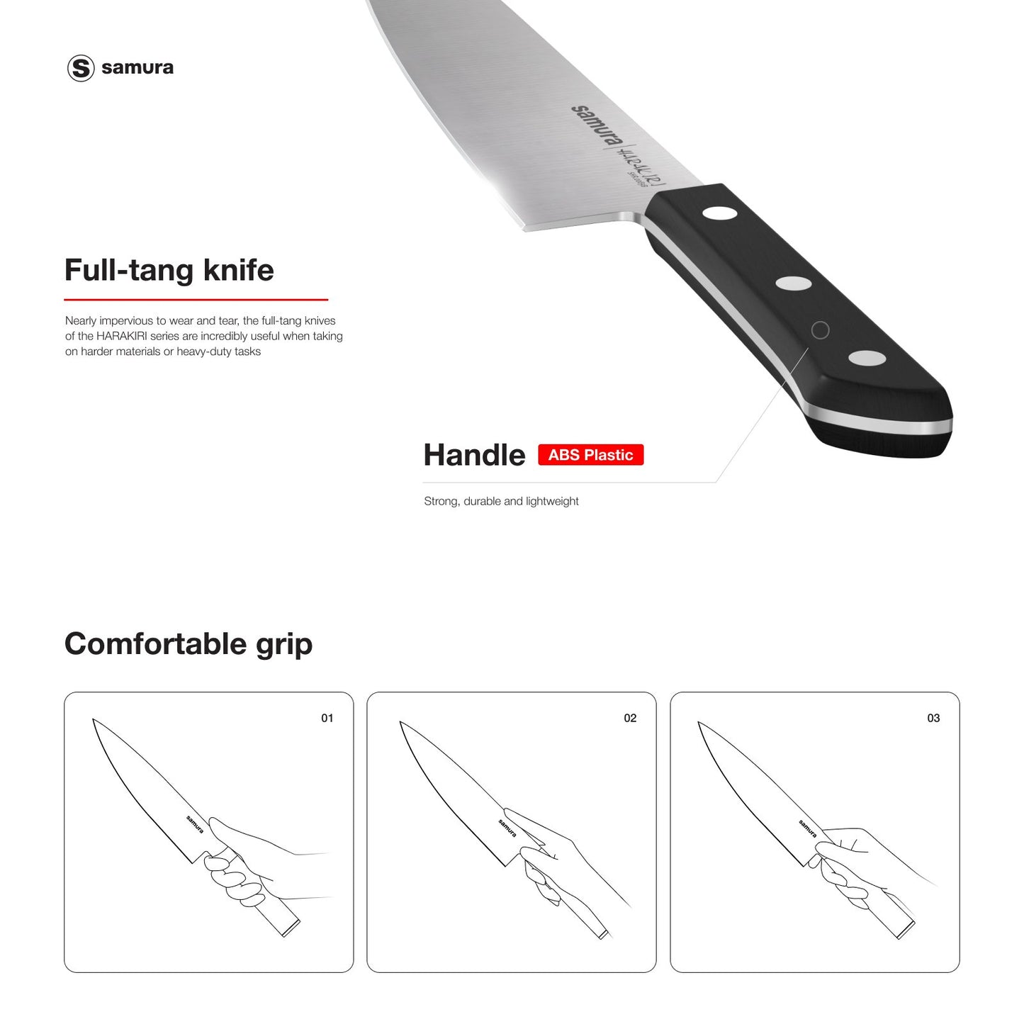 Samura Samura HARAKIRI Chef's knife 8.2''/208 mm, Black - Neo Essentials Store