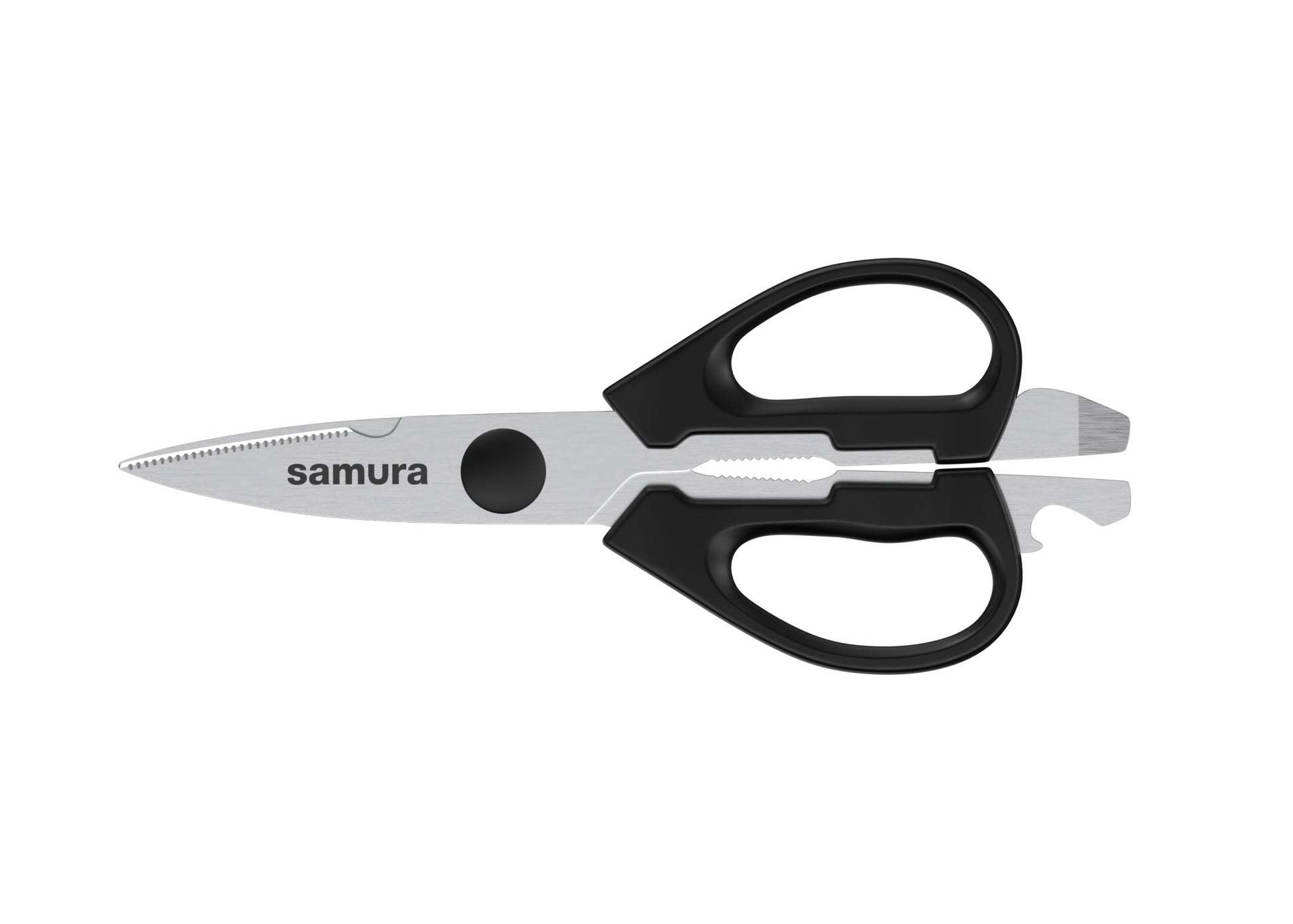 Samura Samura MOJO Knife Block Set 8Pcs Black: Paring, Utility, Fillet, Bread, Chef's knives, Honing Rod, Scissors, Wooden Knife Block - Neo Essentials Store