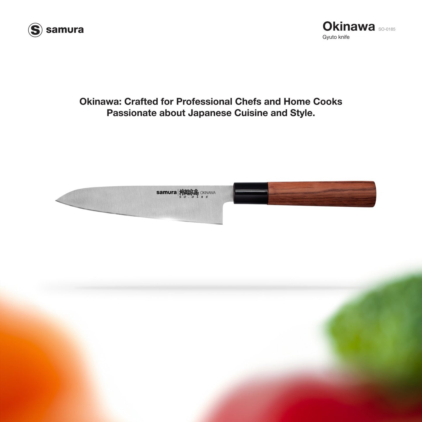 Samura Samura OKINAWA Gyuto knife 6.7"/170 mm Double-edged blade - Neo Essentials Store