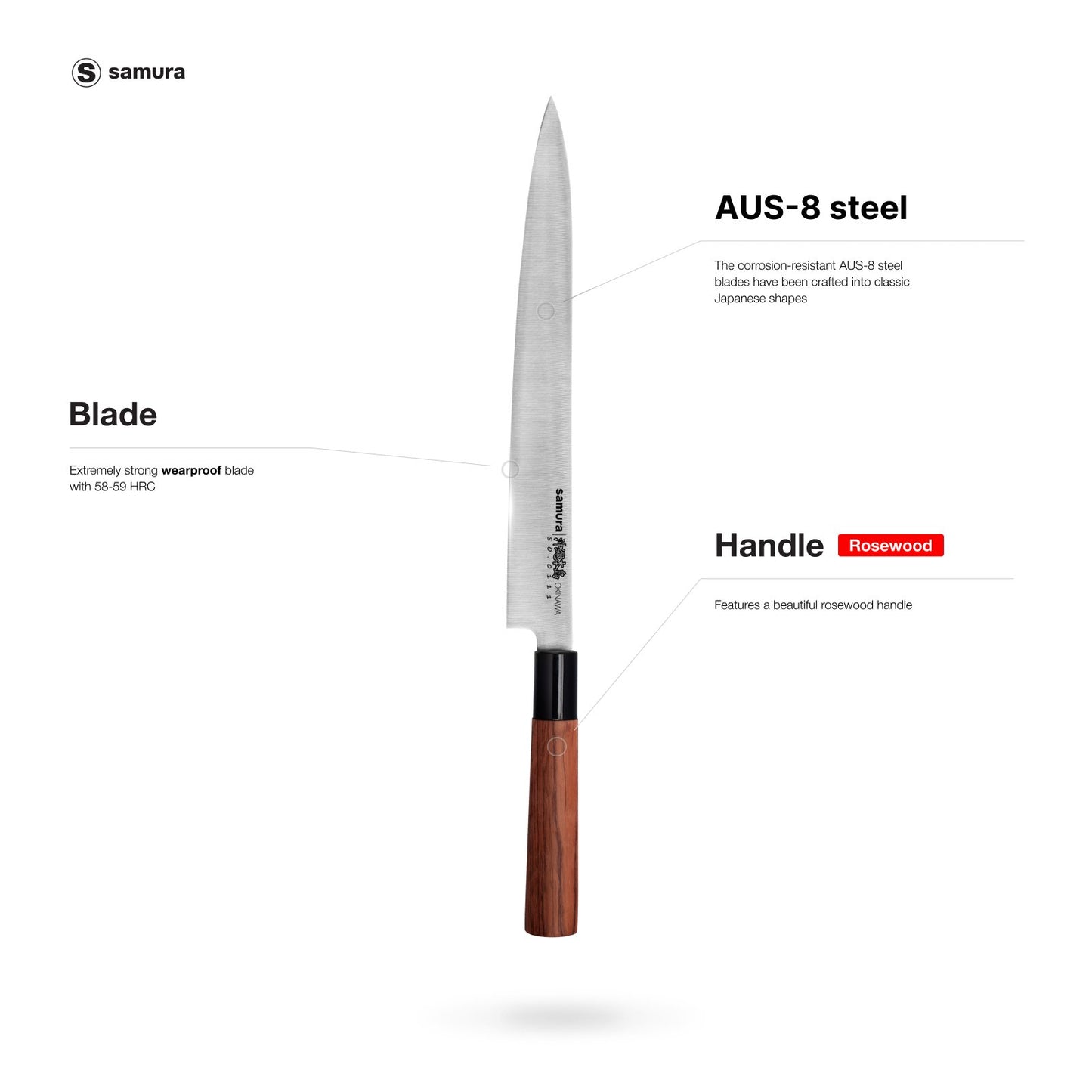 Samura Samura OKINAWA Yanagiba 10.6"/270 mm Single-edged blade - Neo Essentials Store