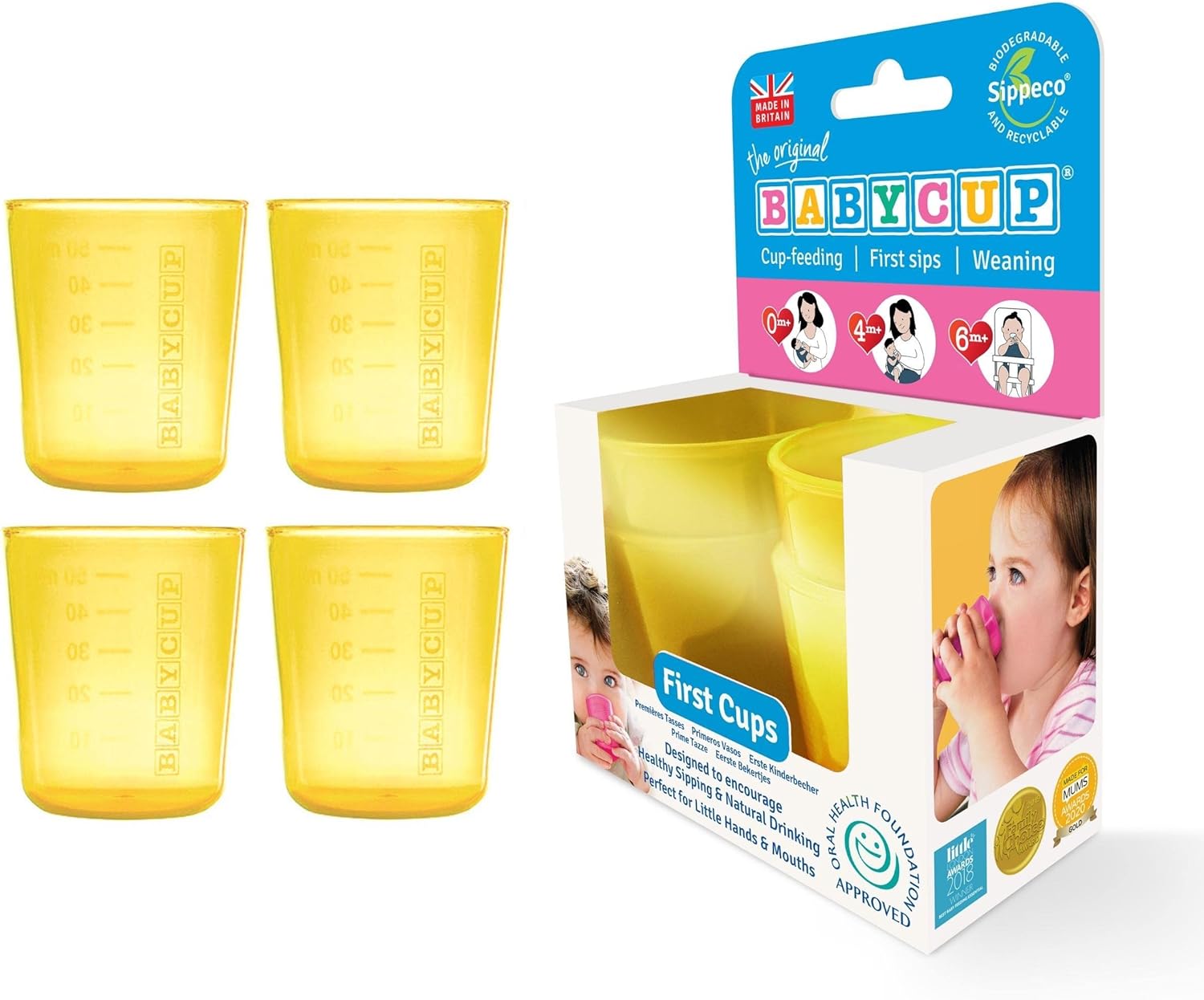 Baby cups from Babycup - Oral Health Foundation approved