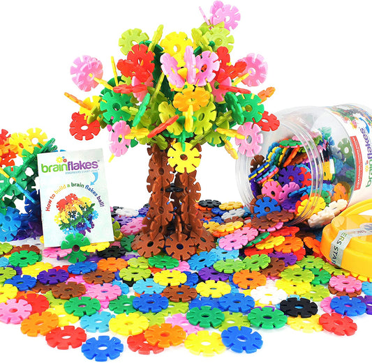 Brain Flakes 500 Piece Interlocking Plastic Disc Building Toy Set - Neo Essentials Store