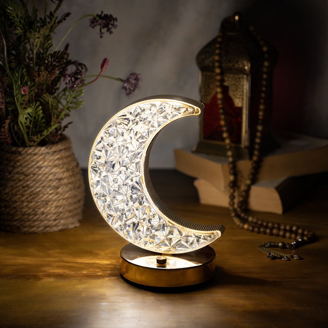 Crystal Crescent Table Lamp - Neo Essentials Store