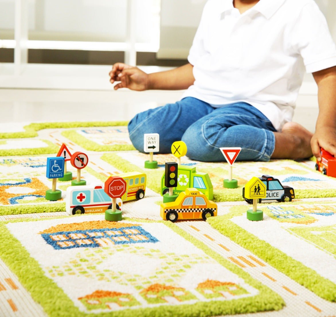 Fun Tribe Wooden Vehicles & Road Signs Set - Neo Essentials Store