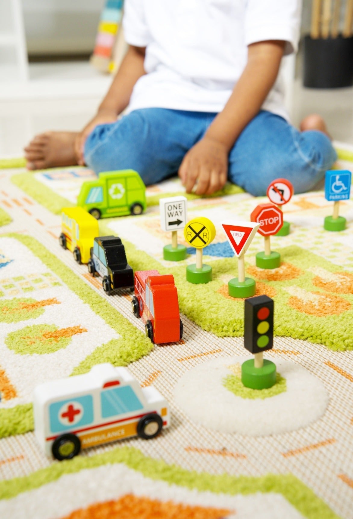 Fun Tribe Wooden Vehicles & Road Signs Set - Neo Essentials Store