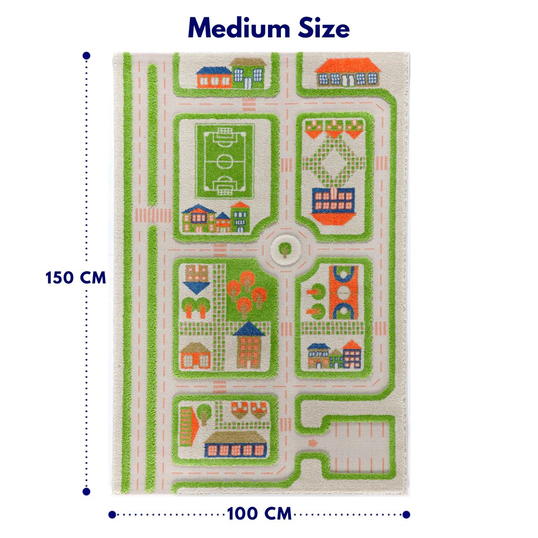 IVI 3D Play Carpet, Traffic Green Design - Neo Essentials Store