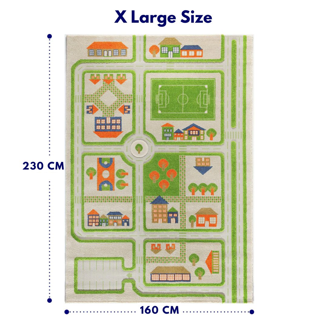 IVI 3D Play Carpet, Traffic Green Design - Neo Essentials Store