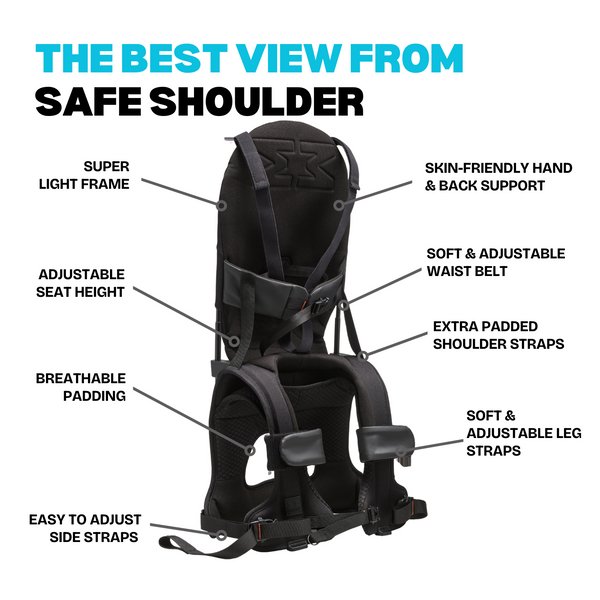 MiniMeis G5 Lightweight Child Shoulder Carrier - Premium Black - Neo Essentials Store