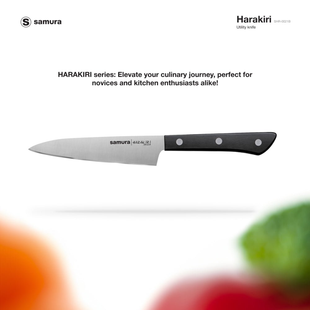 Samura HARAKIRI Utility knife 4.7"/120 mm, Black - Neo Essentials Store