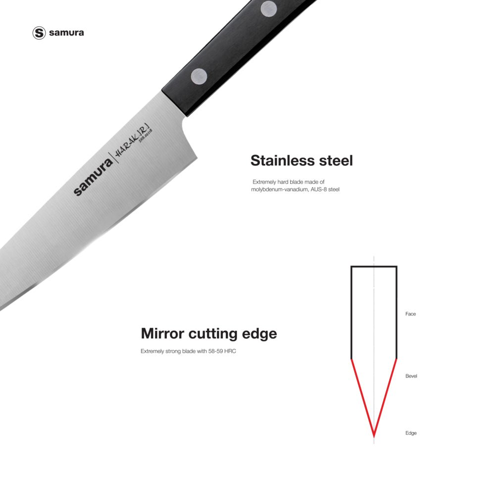 Samura HARAKIRI Utility knife 4.7"/120 mm, Black - Neo Essentials Store