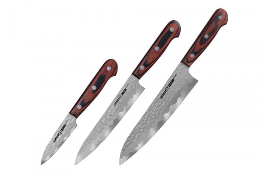 Samura Samura KAIJU Set of 3 kitchen knives: Paring knife, Utility knife, Chef's knife - Neo Essentials Store