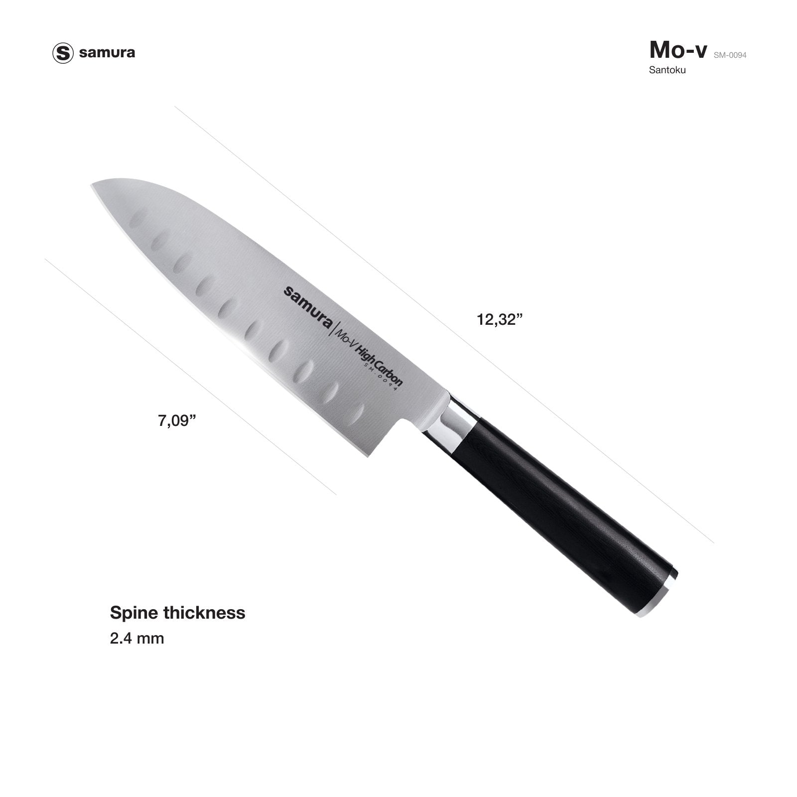 Samura Samura MO-V Santoku knife hollow ground 7.0"/180 mm - Neo Essentials Store