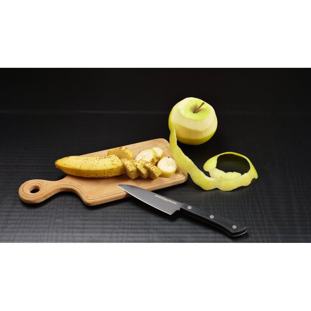 Samura SHADOW Paring knife with black non - stick coating 4.0"/99 mm - Neo Essentials Store