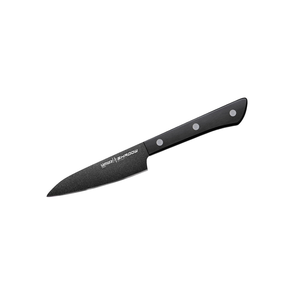 Samura SHADOW Paring knife with black non - stick coating 4.0"/99 mm - Neo Essentials Store