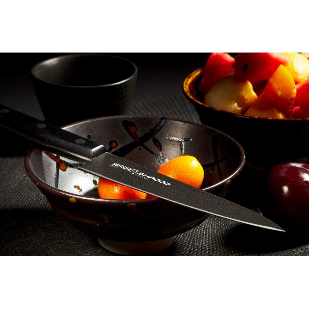 Samura SHADOW Utility knife with black non - stick coating 4.7"/120 mm - Neo Essentials Store