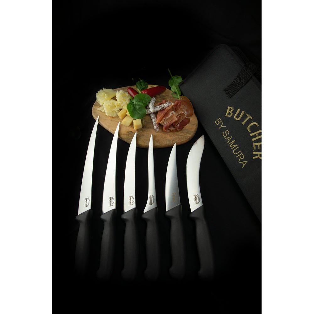 SBU - 0260 Samura BUTCHER Set of 6 knives: Fillet FISHERMAN, Long Slicer, Boning, Small Butcher, Butcher, Skinning (bag included) - Neo Essentials Store