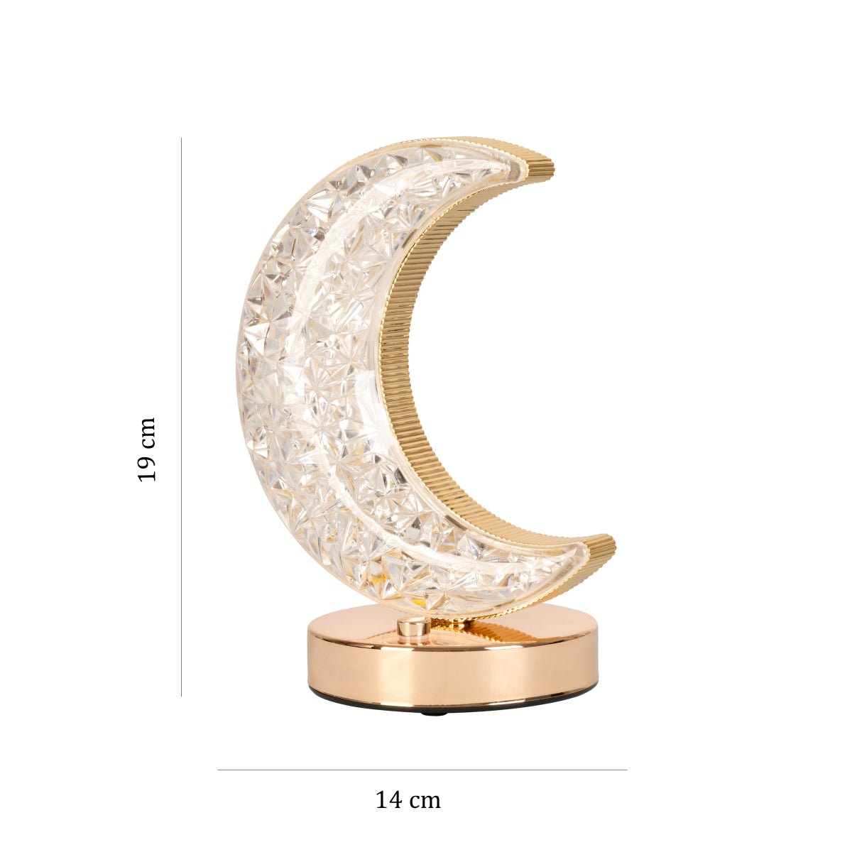 Crystal Crescent Table Lamp - Neo Essentials Store