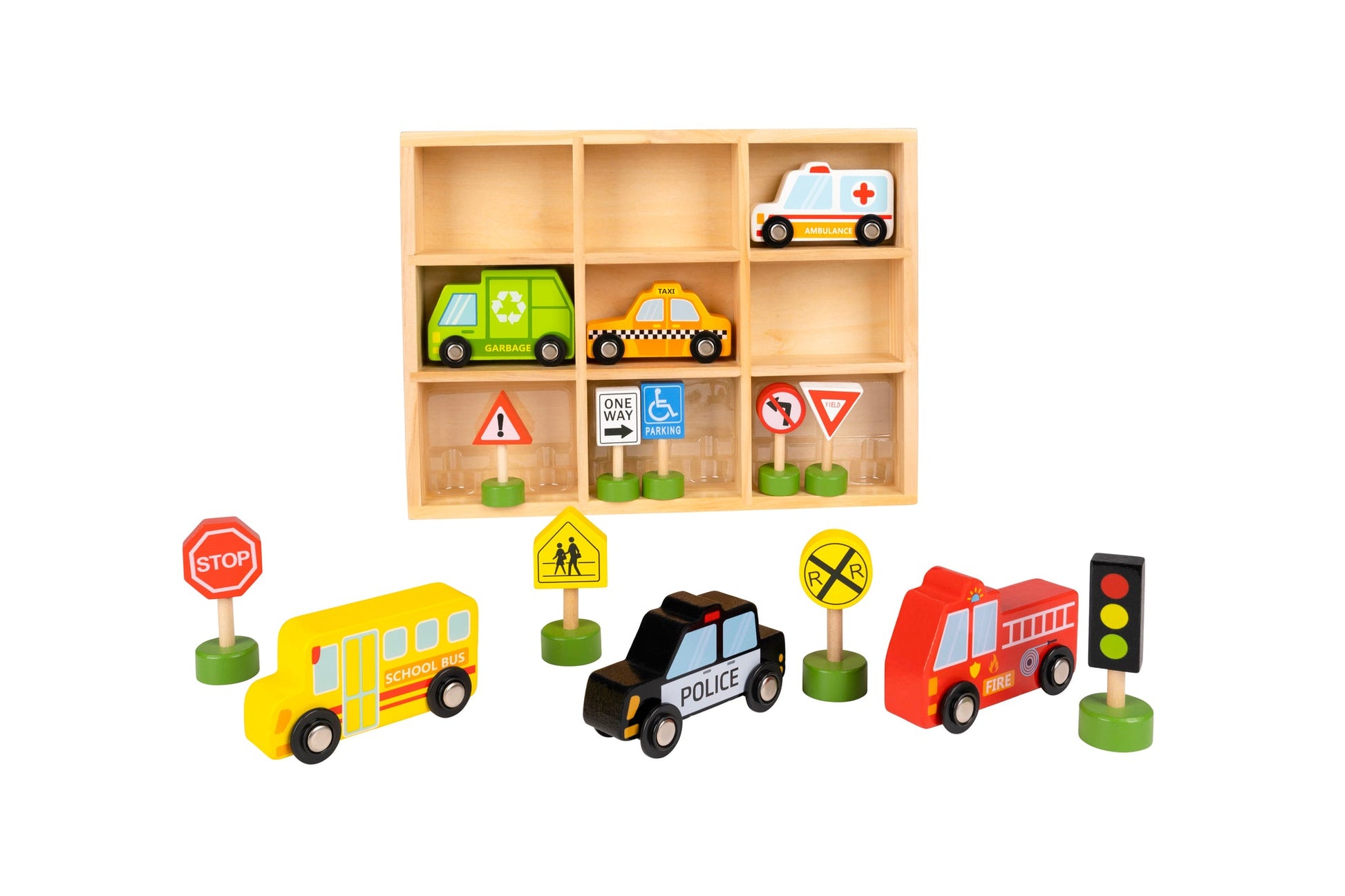 Fun Tribe Wooden Vehicles & Road Signs Set - Neo Essentials Store