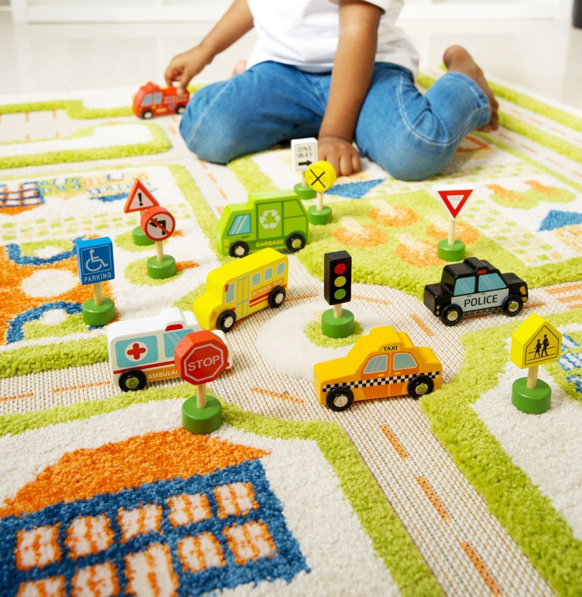 Fun Tribe Wooden Vehicles & Road Signs Set - Neo Essentials Store