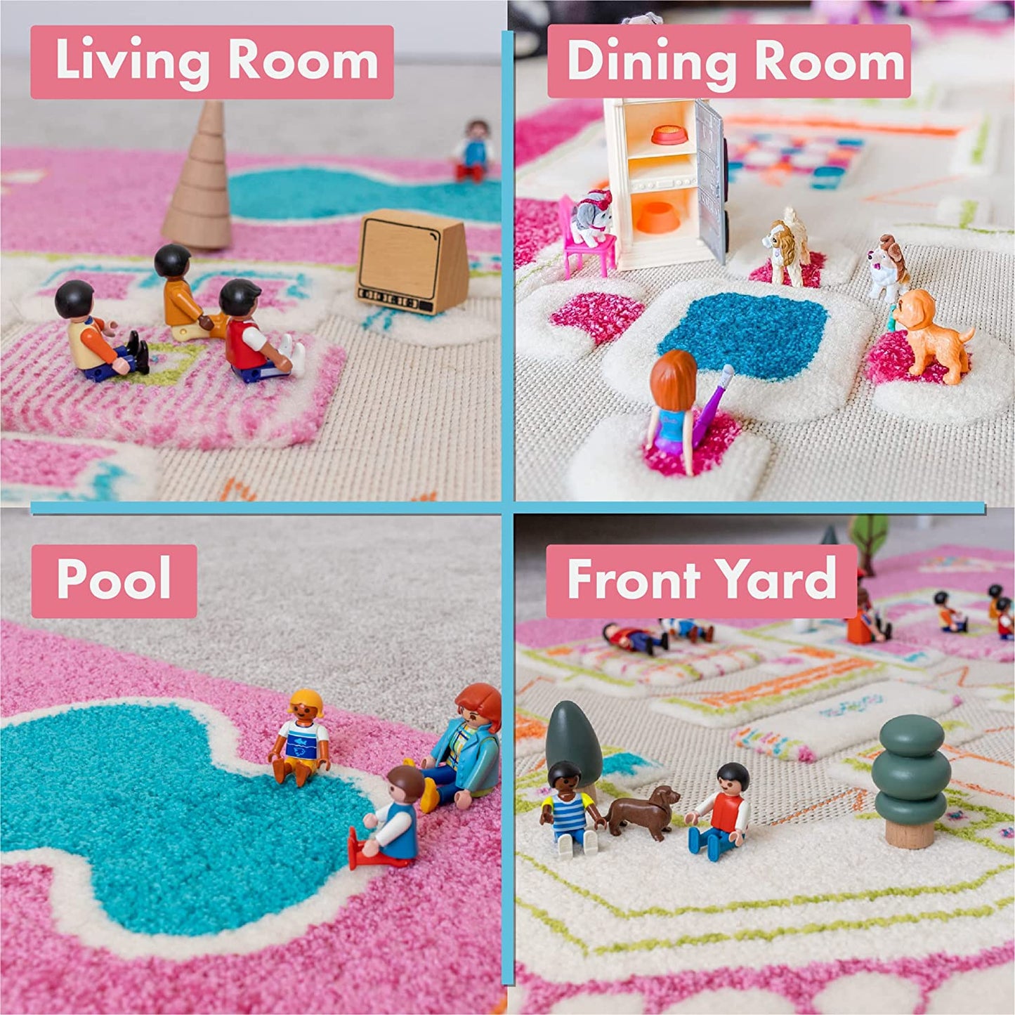 IVI 3D Play Carpet, Playhouse Design - Medium Size (150cm x 100cm) - Neo Essentials Store