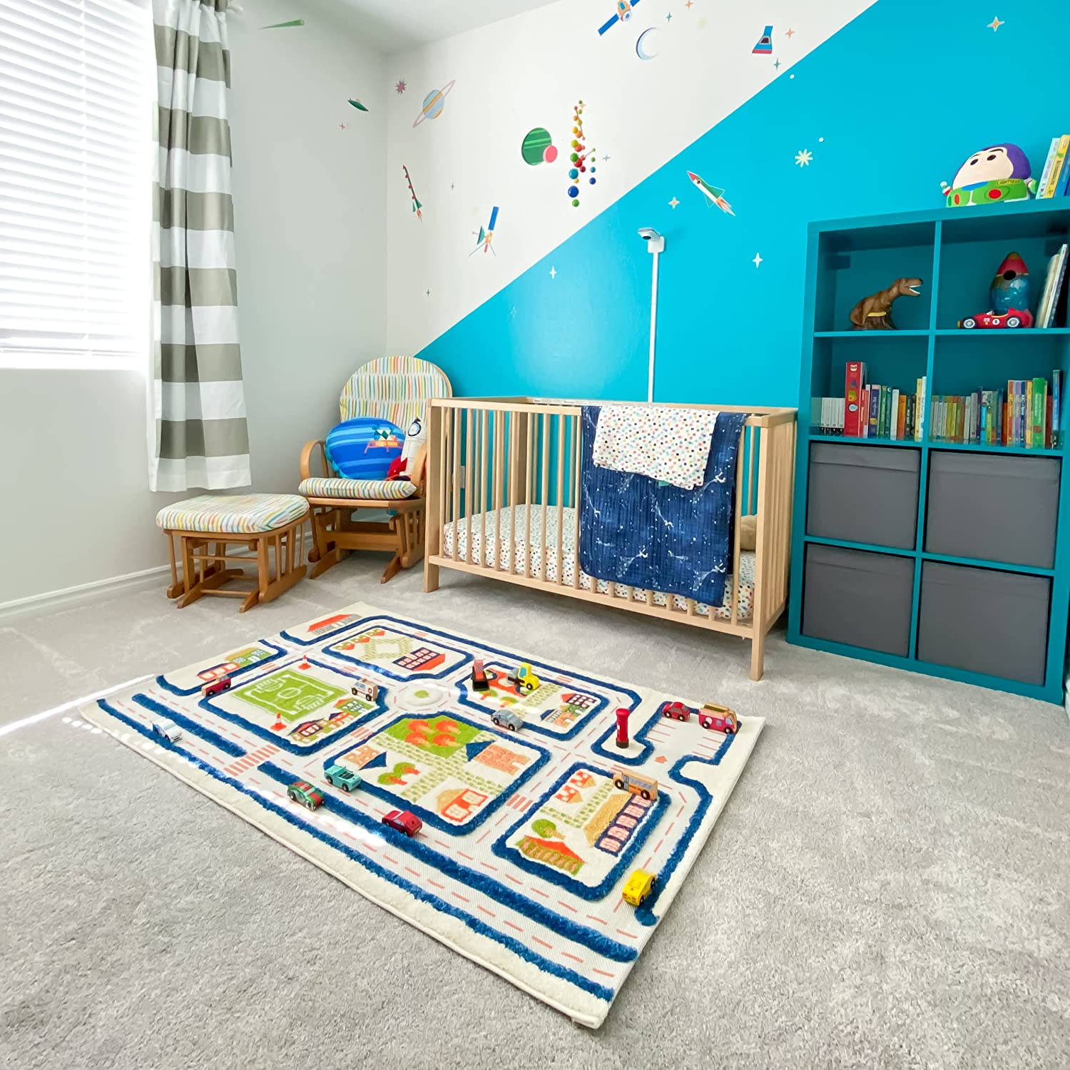 IVI 3D Play Carpet, Traffic Blue Design - Large Size (180cm x 135cm) - Neo Essentials Store