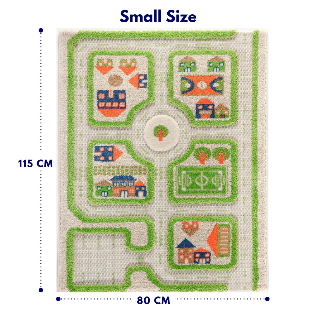 IVI 3D Play Carpet, Traffic Green Design - Neo Essentials Store
